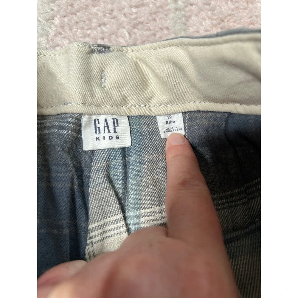 Gap Kids Gray Cotton Fleece Lined Pants Size 12 SLIM NWT Fall Winter Outdoors